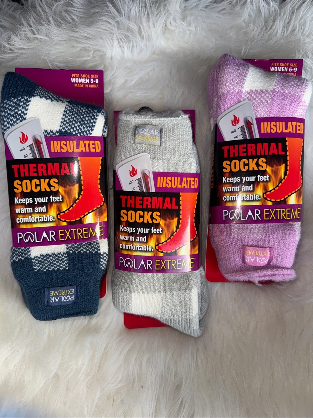 Polar Extreme Women's Thermal 3 Pack Outdoor Socks